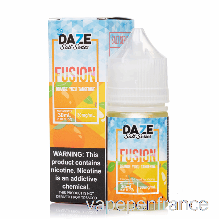 Mandarine Yuzu Orange Glacée - Sel De Fusion 7 Daze - Stylo Vape 30 Ml 50 Mg